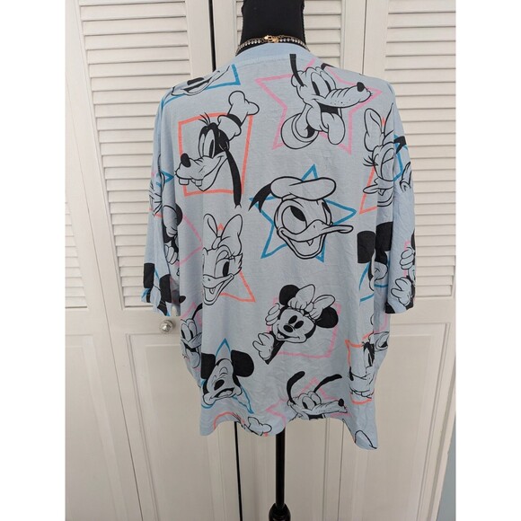 Disney Mickey Mouse T-shirt Women's XL Blue Pink Goofy Daisy Minnie Characters - Picture 10 of 14